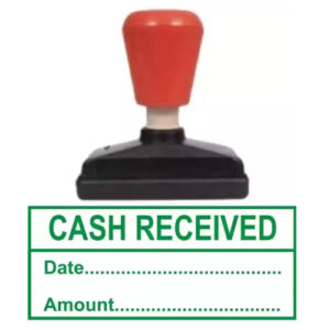 Cash received rubber stamp