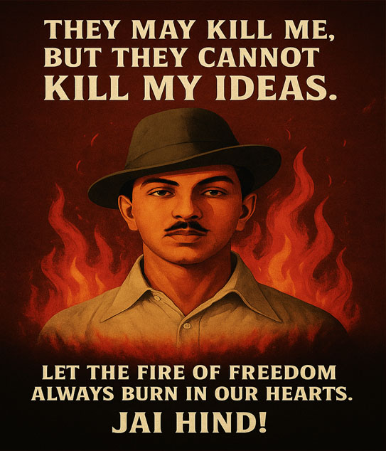 bhagat singh freedom poster