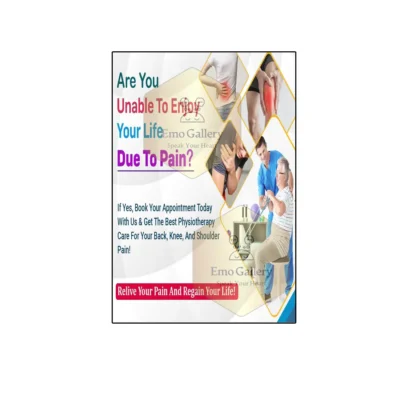 Educational poster illustrating pain management tips, awareness of chronic and acute pain, and preventive measures – ideal for clinics, hospitals, physiotherapy centers, and home wellness spaces.