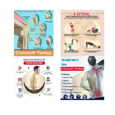 Orthopedic & Spine Care Poster Set of 4
