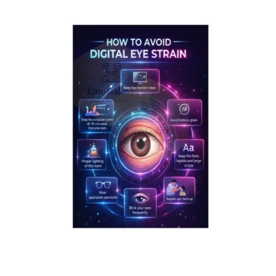 How to Avoid Digital Eye Strain Poster Eye Care Tips & Vision Protection Guide