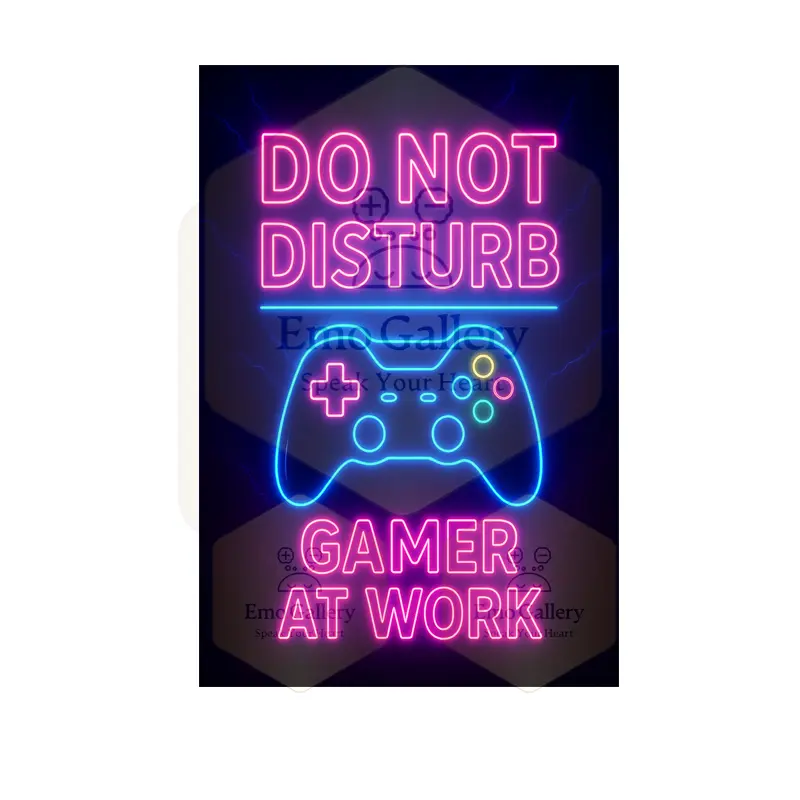 Do Not Disturb – Game at Work Poster | Funny Gamer Office Wall Decor Do not disturb game at work poster funny office gaming sign wall decor