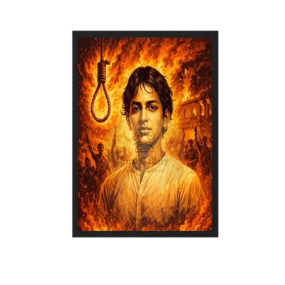 Khudiram Bose Wall Frame 18x12 Inch | Indian Freedom Fighter Poster