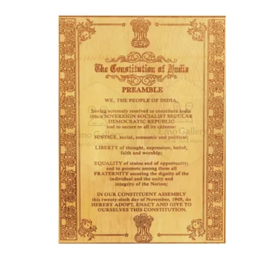 Indian Constitution Preamble Poster | Legal Wall Art for Office & Home Decor