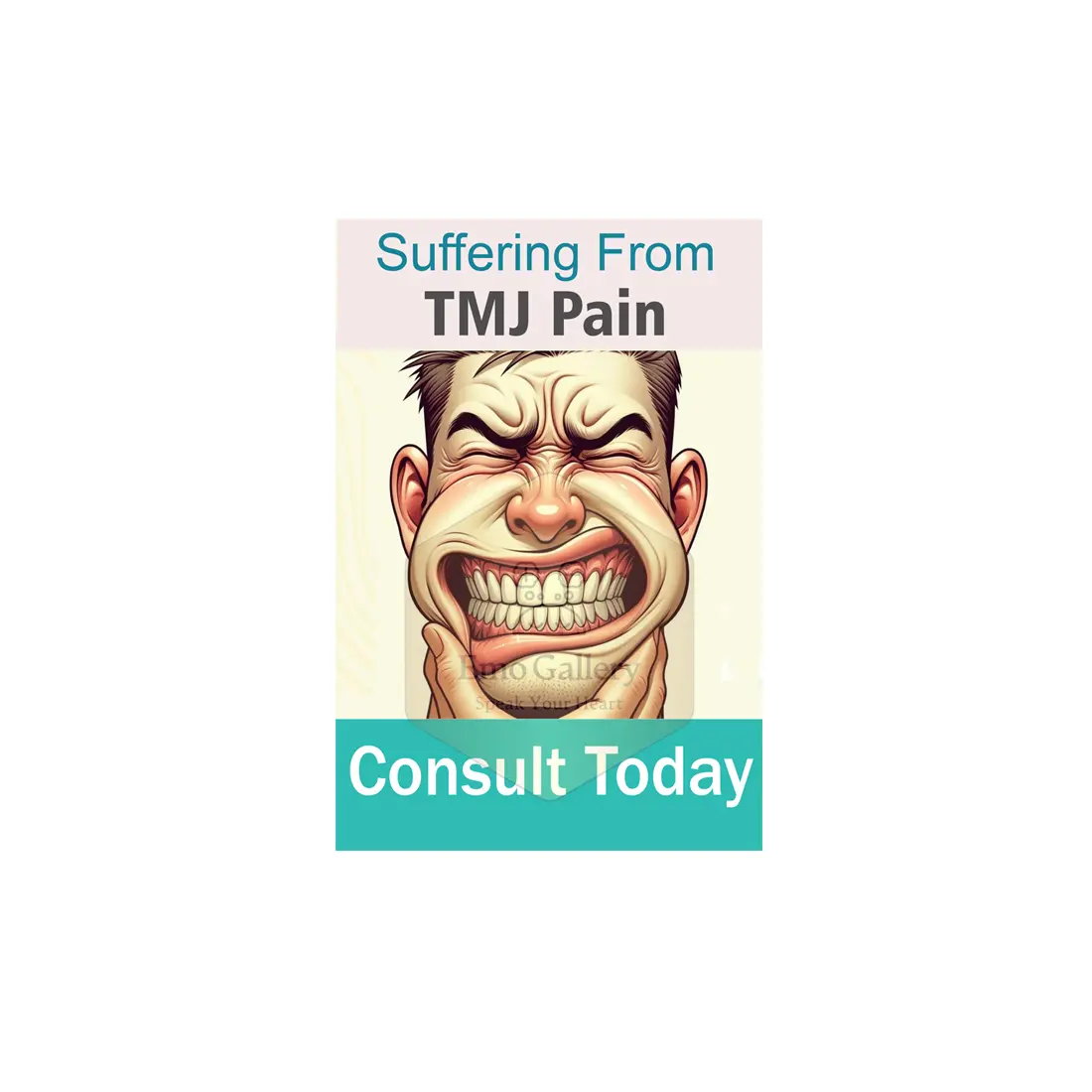 Suffering from TMJ Pain Poster Suffering from TMJ Pain Poster | Dental Clinic Awareness Poster