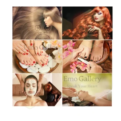 beauty salon wall posters set of 6 self adhesive professional decor for parlors