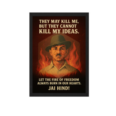Bhagat Singh framed poster patriotic wall decor India
