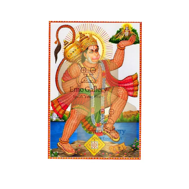 Hanuman Ji Blessing Poster – Bajrangbali Powerful Image for Home & Temple hanuman ji poster bajrangbali powerful image for home temple and wall decor