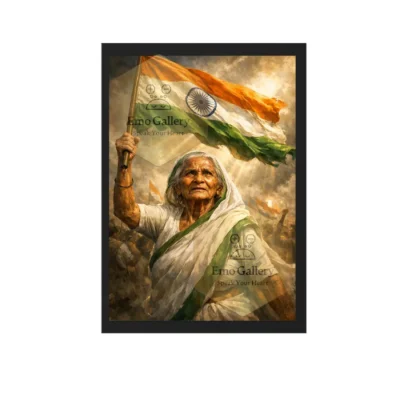 Matangini Hazra Wall Frame 18x12 Inch | Indian Freedom Fighter Poster
