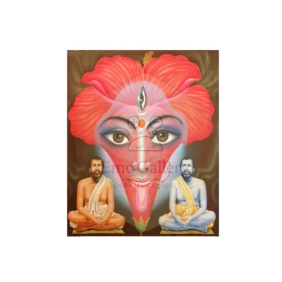 Maa Kali Poster with Ramakrishna | Spiritual Meditation Wall Art for Home