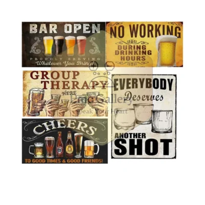 Cocktail & Mocktail Party Poster alcohol quotes party wall art bar cafe decoration