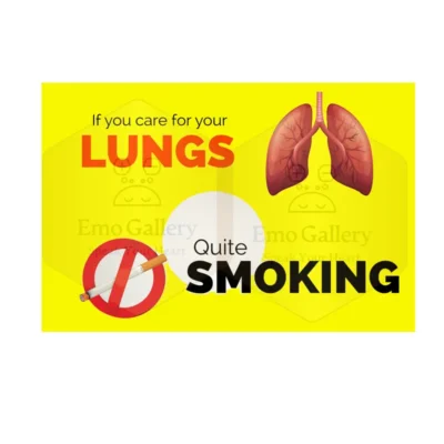 lungs care quit smoking alert poster patient awareness clinic wall hospital poster